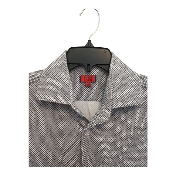 ZNT18 Geo Print Modern Trim Fit Dress Shirt - Picture 7 of 14